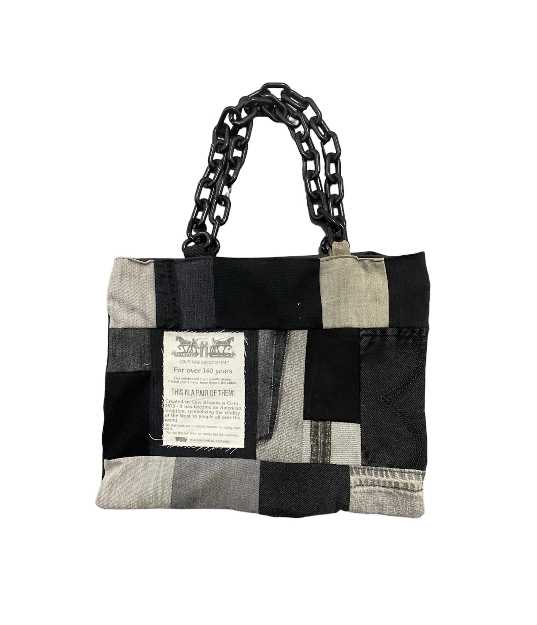 1 of 1 Gray Patchwork Bag