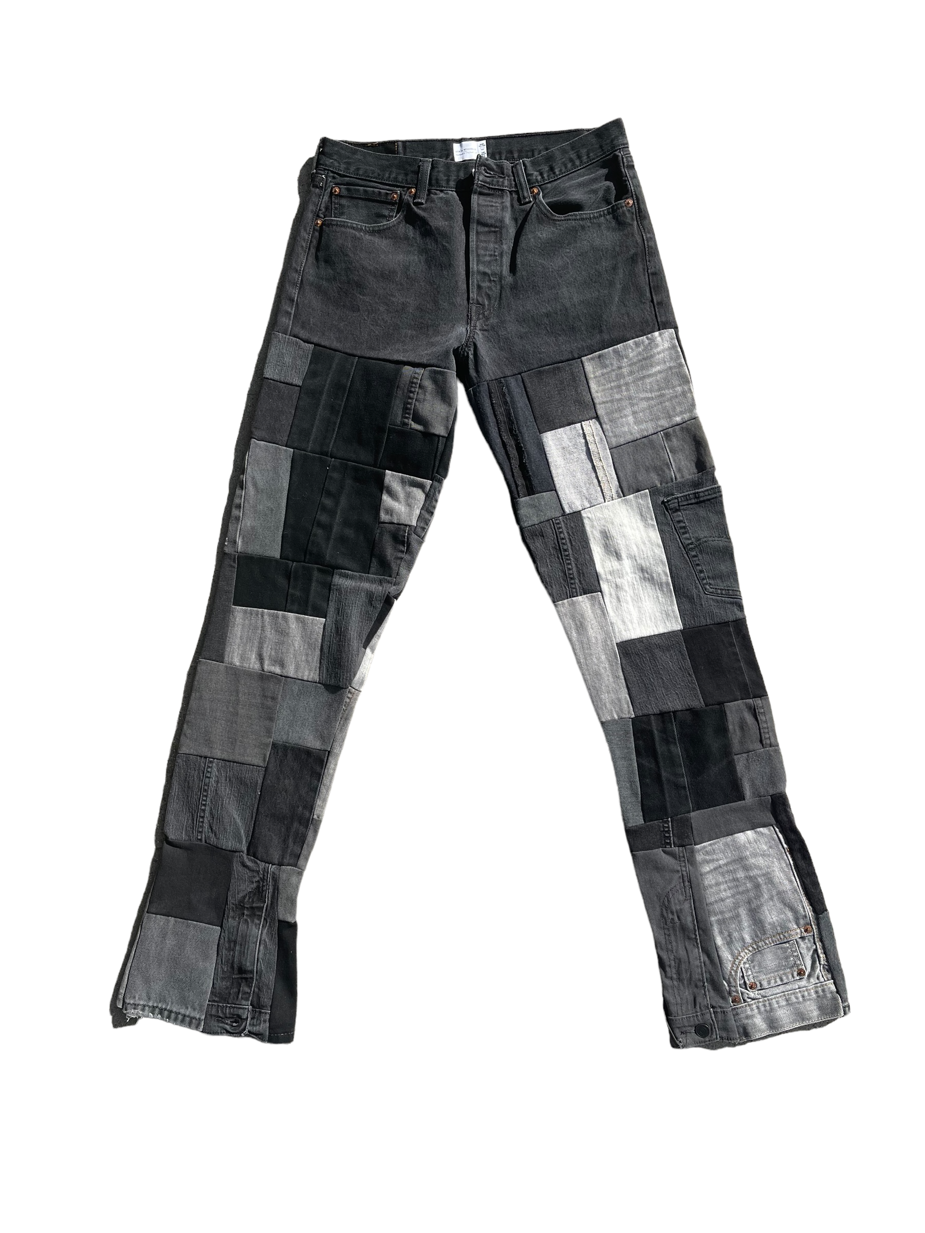 Custom Gray Patchwork Denim