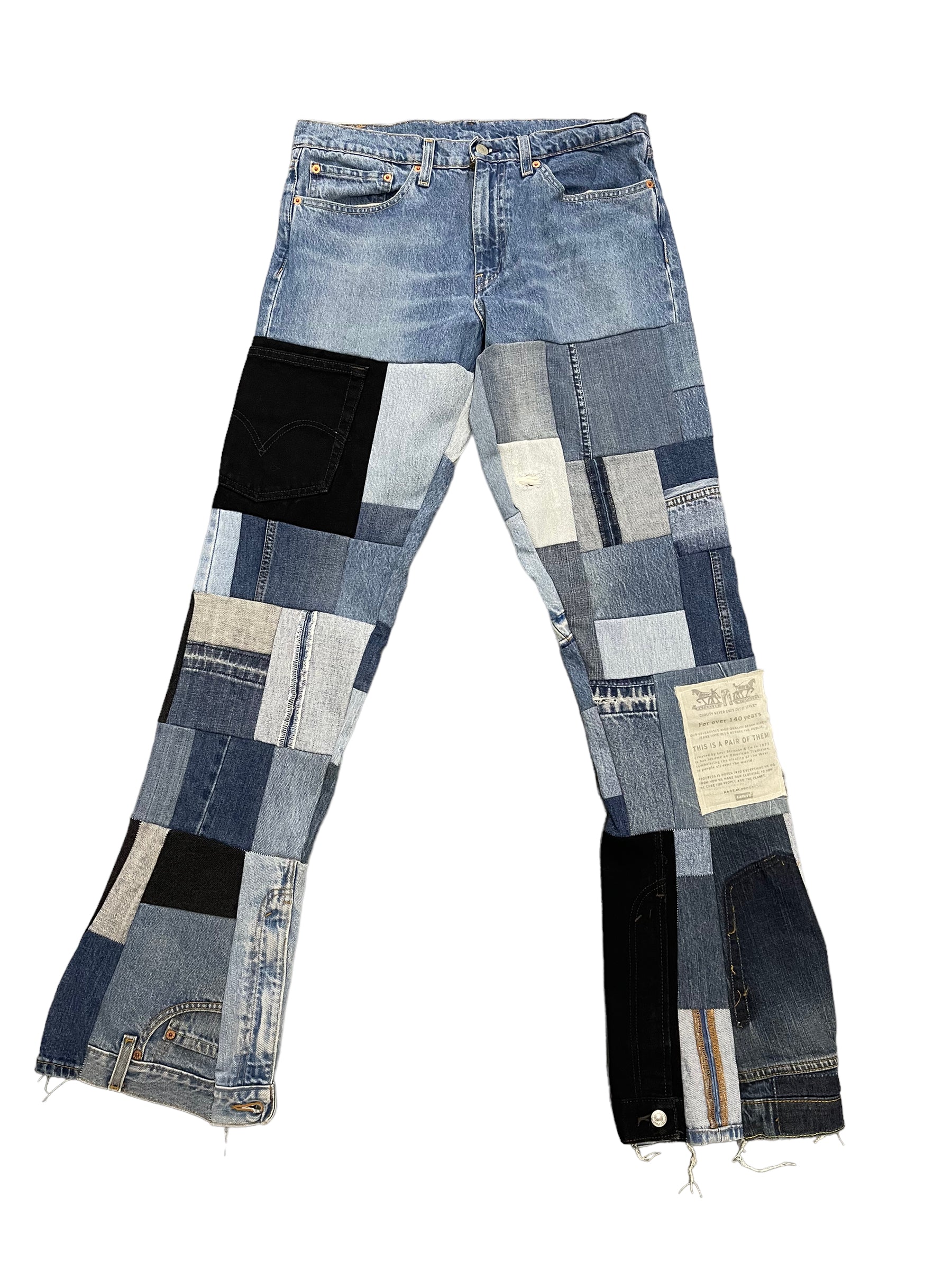 Custom Blue Patchwork Denim