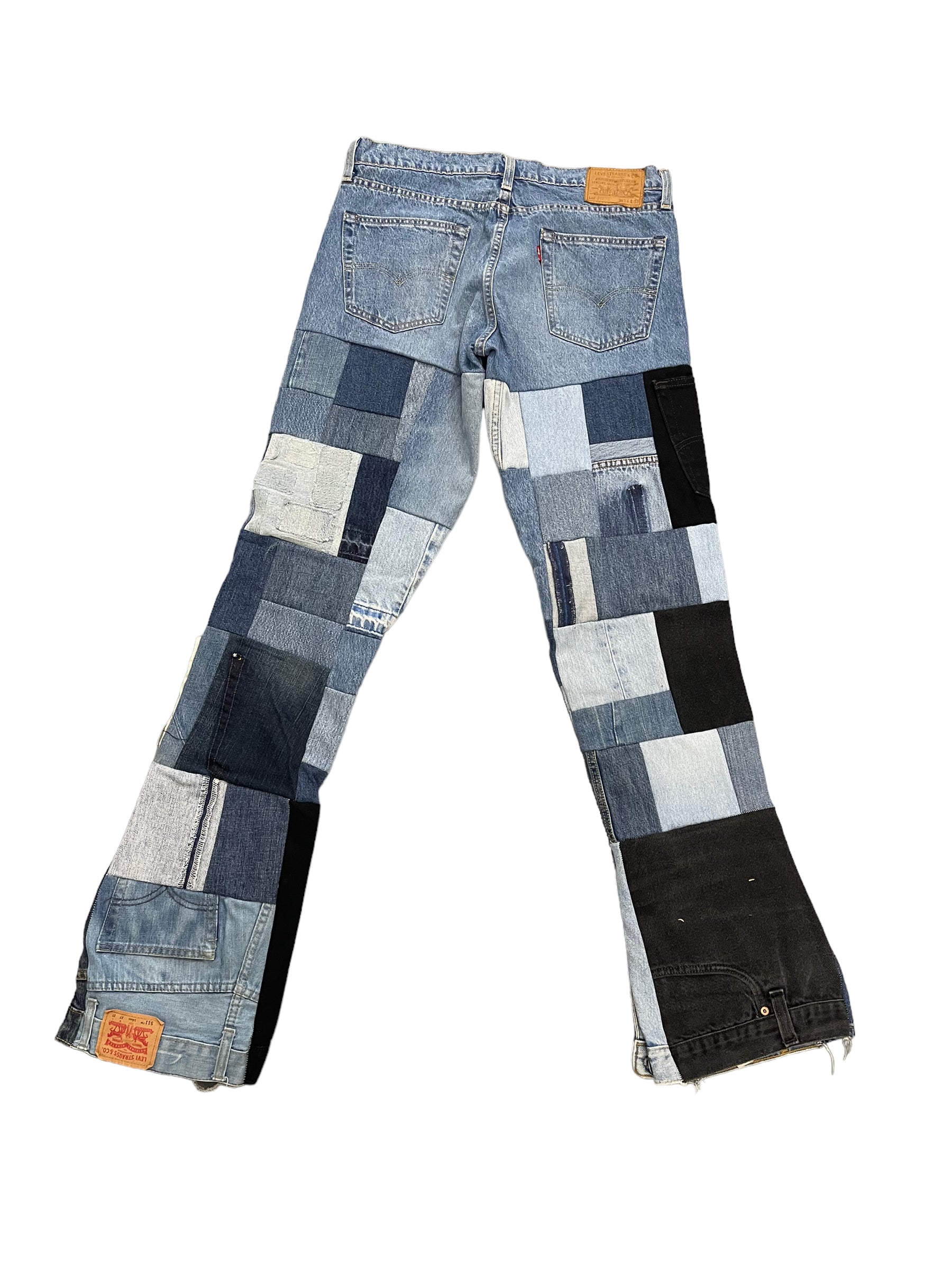 Custom Blue Patchwork Denim