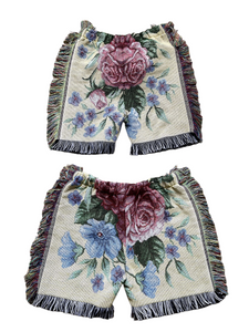 Floral blanket shorts