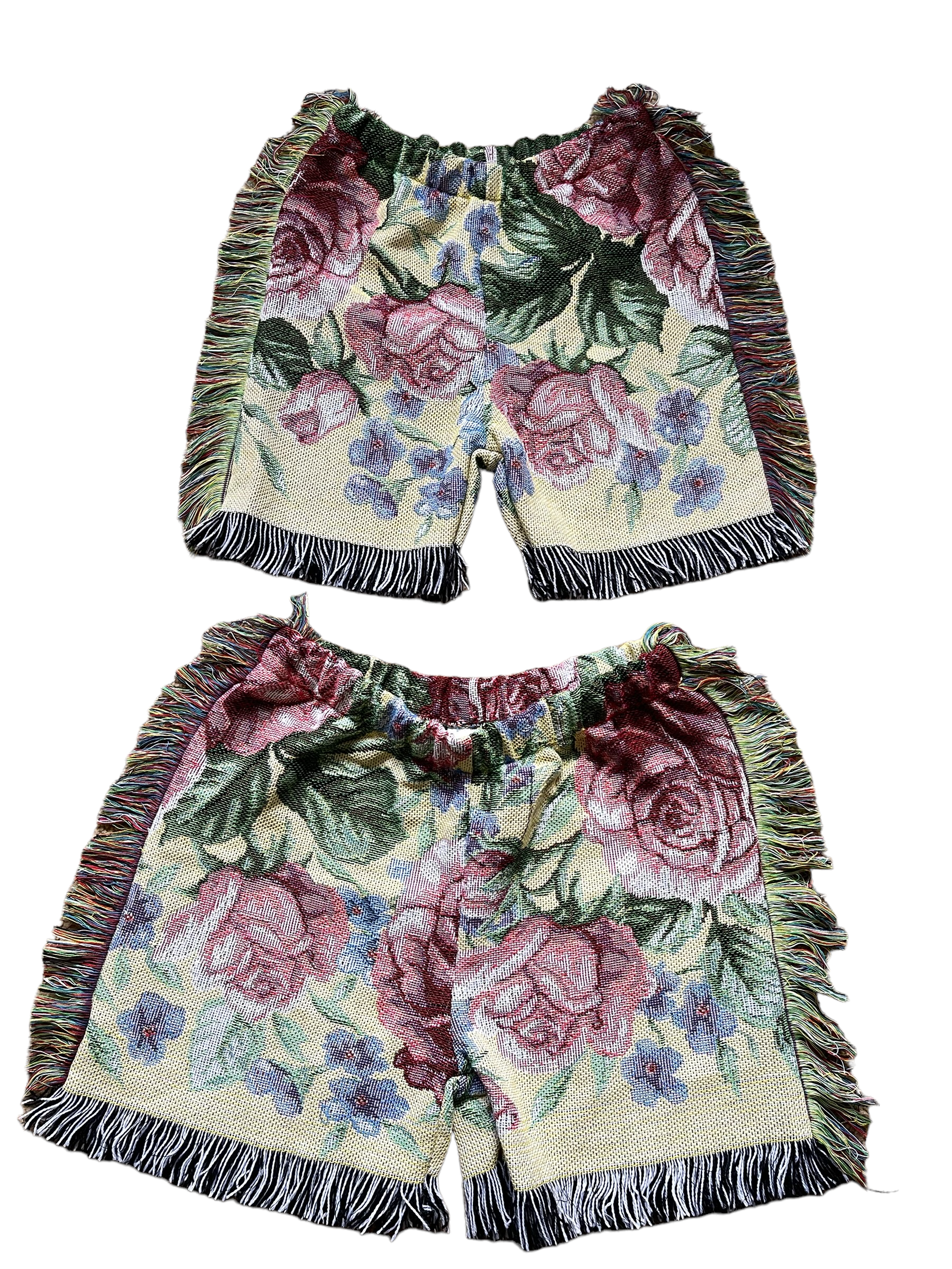 Floral blanket shorts